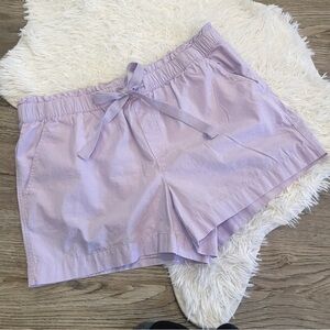 LOFT Lavender Cotton Pull-On Shorts Disney Bound Lavender Large Cotton